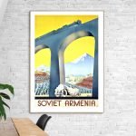 Balade vintage Australie, soleil et surf dans une affiche rétro.