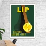 Affiche vintage avec montre et bijoux, style rétro, décoration murale.