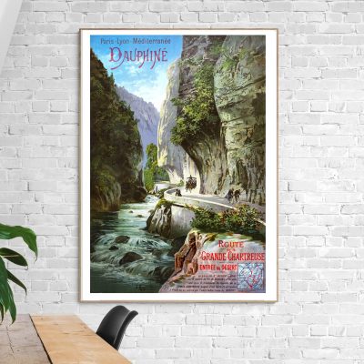 Affiche Dauphiné, Route de la grande Chartreuse