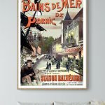 Affiche vintage du Grand Prix Reims ACF 1954, course automobile historique en France.