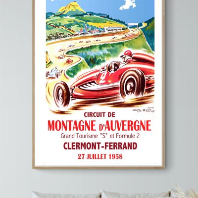 Affiche Circuit de montagne d'Auvergne - 1956