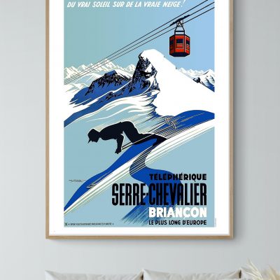 Affiche Téléphérique Serre Chevalier - Briançon