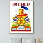 Affiche vintage du Grand Prix Reims ACF 1954, célébrant l'événement automobile historique.