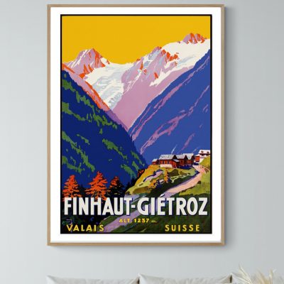 Affiche Finhaut Gietroz - Suisse