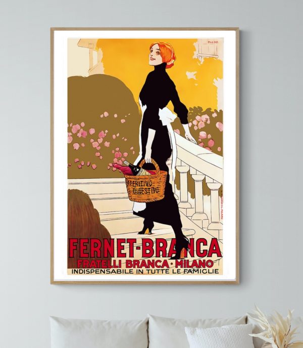 Affiche vintage pour décoration murale, représentant une scène des Folies Bergère à Paris.