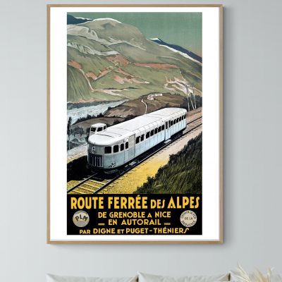 Affiche Route Ferrée des Alpes