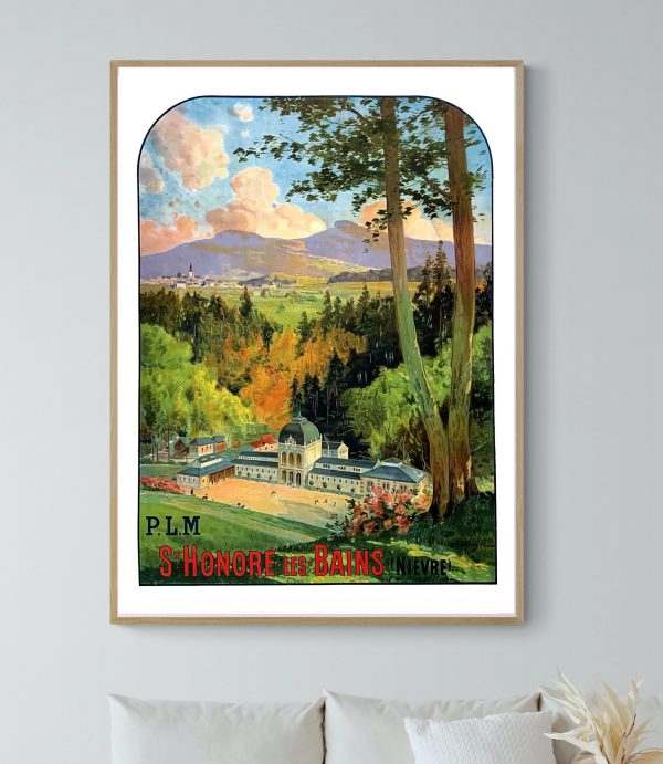 Affiche vintage représentant le téléphérique de Serre Chevalier à Briançon.
