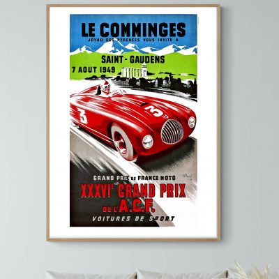 Affiche Grand Prix Le Comminges - 1949