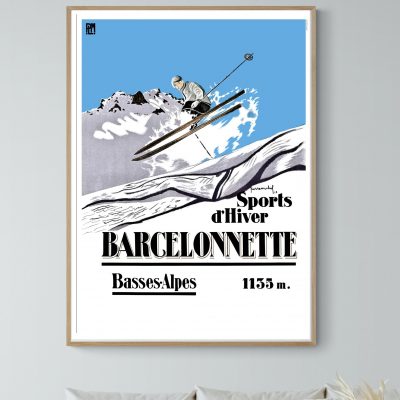 Affiche Barcelonnette, Sports d'Hiver