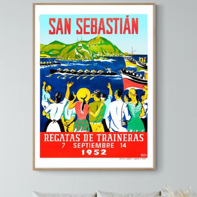 Affiche San Sebastian - Regatas de traineras 1952