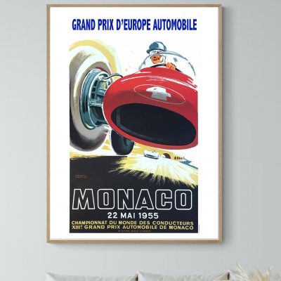 Affiche Grand Prix d'Europe - Monaco 1955
