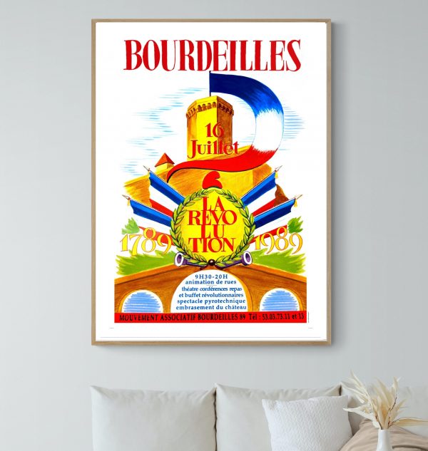 Affiche vintage du Grand Prix Reims ACF 1954, célébrant l'événement automobile historique.