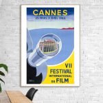 Affiche vintage du Festival International du Film de Cannes 1952.