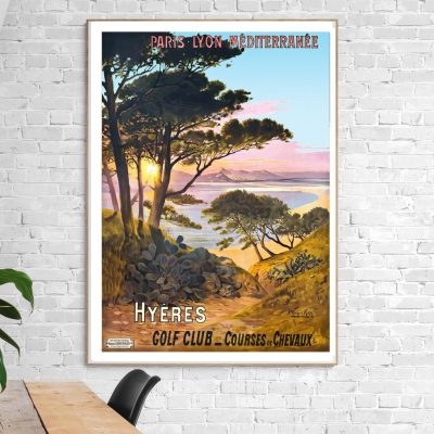 Affiche Hyères Golf Club - Courses de Chevaux