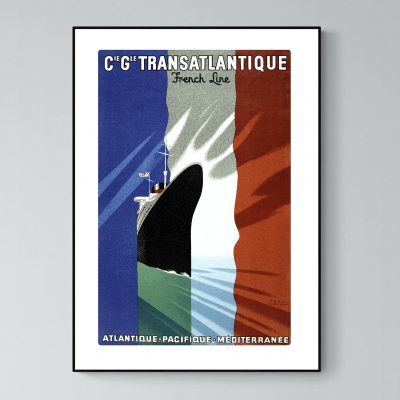 Affiche Bateau   Paquebot Compagnie Generale Transatlantique