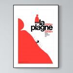 Affiche vintage de la montagne de Megève, mettant en valeur le paysage alpin et la station de ski.