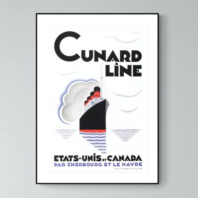 Affiche Bateau   Paquebot Cunard Line
