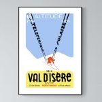 Affiche vintage de la station de ski Les Saisies dans les Alpes françaises.