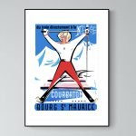 Affiche vintage représentant la station Aix les Bains Revard, idéale pour décoration rétro et collec.