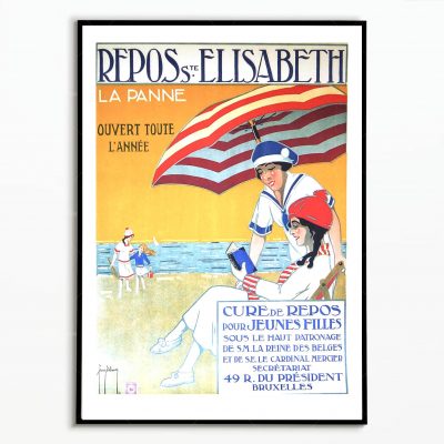 Affiche Belgique La Panne