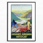 Affiche vintage de Belgique avec vue sur Ostende et la côte belge.