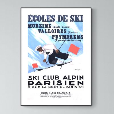 Affiche Alpes Ski Club Parisien Morzine Valloire