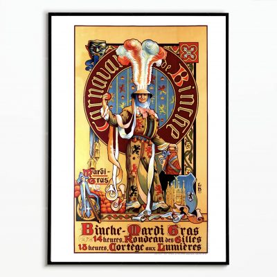 Affiche Belgique Binche carnaval