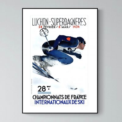 Affiche Pyrenees Luchon Superbagneres