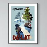 Balade vintage de Da-Lat, Vietnam avec paysages naturels et arbres emblématiques.