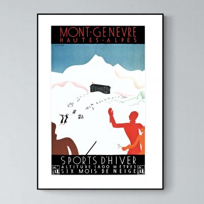 Affiche Alpes Mont Genevre