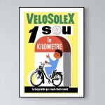 Affiche vintage de vélo publicitaire, style rétro, pour collection ou décoration.