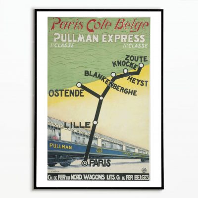Affiche Belgique Paris Cote Belge Pullman