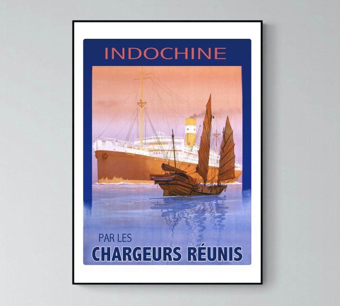 Affiche Asie Indochine Chargeurs Réunis
