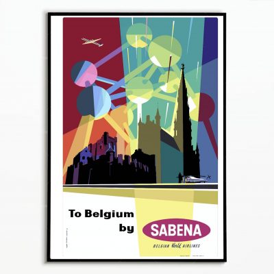 Affiche Belgique Sabena Atomium
