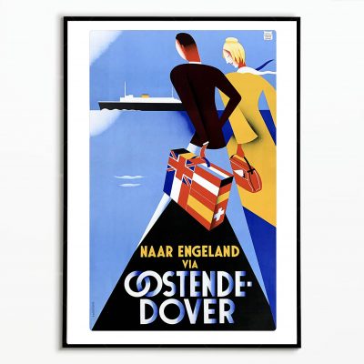 Affiche Belgique Ostende Dover