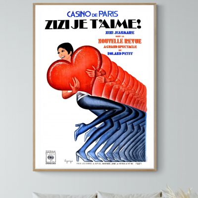 Affiche Zizi Je T'aime - Zizi Jeanmaire - Casino de Paris
