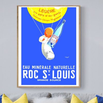 Affiche Eau Minérale Roc Saint Louis