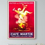 Éviter les contrefaçons, affiche rétro Café Martin Eugène Martin.