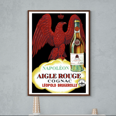 Affiche Napoléon Aigle Rouge Cognac