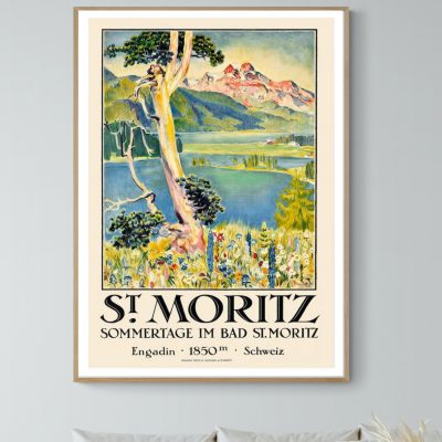 Affiche Saint Moritz - Suisse