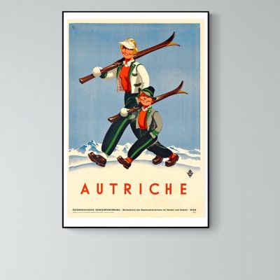 Affiche Skieurs Autriche