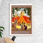 Affiche vintage Orangina avec design rétro et couleurs vives.