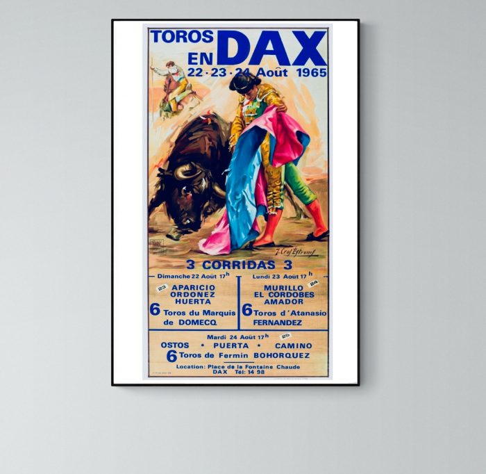 Affiche Corrida - Toros en Dax 1965
