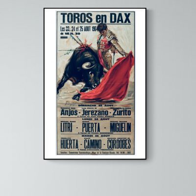 Affiche Corrida - Toros Dax - 1964