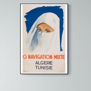 Affiche Algérie, Tunisie - Compagnie Navigation Mixte
