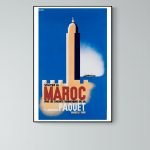 Affiche vintage de Biskra, la Reine des Zibans, mettant en valeur l'architecture et le charme de cet.