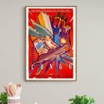 Affiche vintage de Biskra, Reine des Zibans, illustrant l'élégance et le charme de cette région algé.