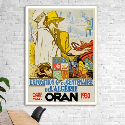 Affiche Exposition du centenaire de l'Algérie - Oran 1930