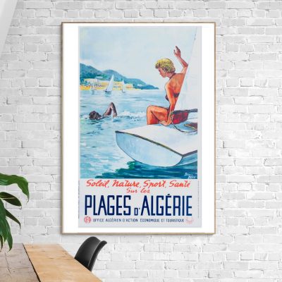 Affiche Soleil, Nature, Sport, Santé sur les Plages d'Algérie