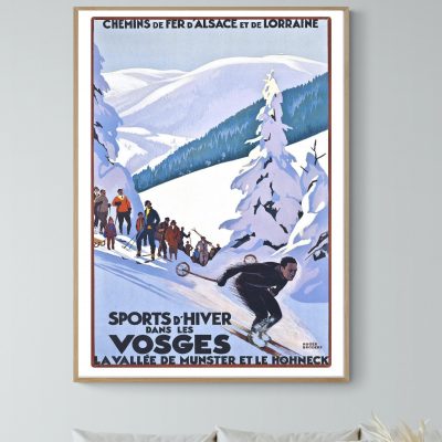 Affiche Sports d'hiver dans les Vosges